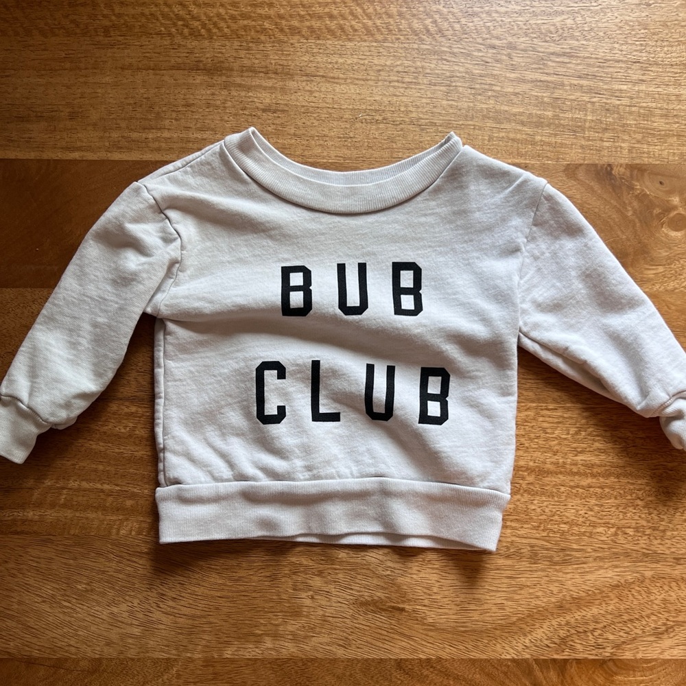 Ford and Wyatt bub club sweatshirt 3-6 months